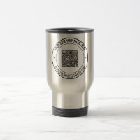 Your QR Code Scan Info and Custom Text Travel Mug