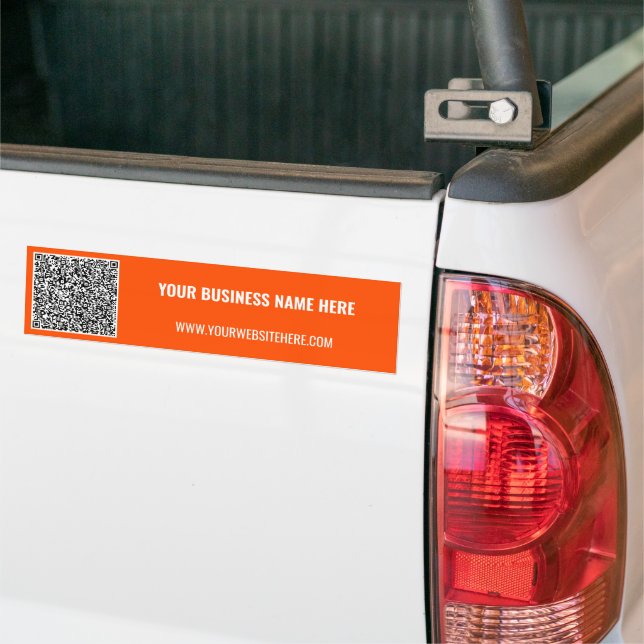 Your QR Code Scan Info Bumper Sticker Custom Text (On Truck)