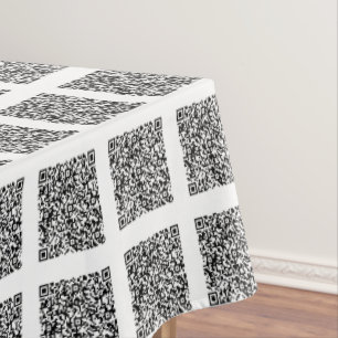 Your QR Code Scan Info Custom Colours Tablecloth