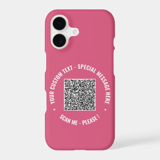 Your QR Code Scan Info Custom Text and Colours (Back)