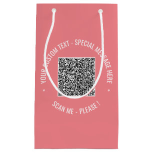 Your QR Code Scan Info Custom Text Colors Gift Bag
