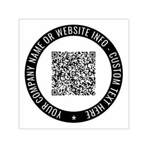 Your QR Code Scan Info Custom Text Colour Stamp