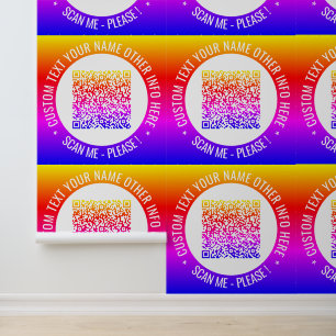 Your QR Code Scan Info Custom Text Colourful Wallpaper