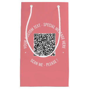 Your QR Code Scan Info Custom Text Colours Gift Ba Small Gift Bag