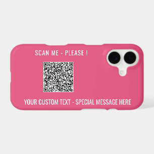 Your QR Code Scan Info Custom Text iPhone Case