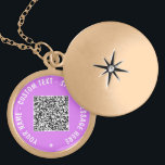Your QR Code Scan Info Custom Text Name Necklace<br><div class="desc">Custom Colours and Font - Your QR Code Scan Info and Custom Text / Name / Special Massage Necklaces / Gift - Add Your QR Code - Image or Photo / Name - Message or Custom Text - Resize and Move or Remove / Add Elements - Image / Text with...</div>