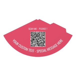Your QR Code Scan Info Custom Text Party Hat