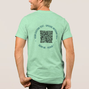 Your QR Code Scan Info Custom Text Personalised Tri-Blend Shirt