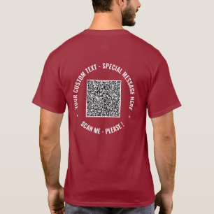 Your QR Code Scan Info Custom Text T-Shirt Gift