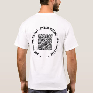Your QR Code Scan Info Custom Text T-Shirt Gift