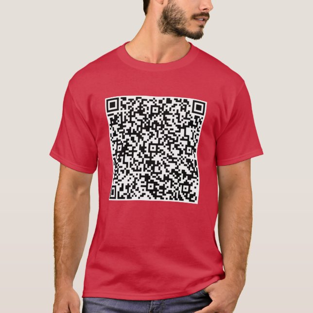 Your QR Code Scan Info Funny T-Shirt Gift (Front)