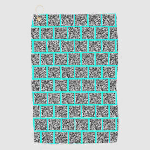 Your QR Code Scan Info Golf Towel Custom Colour