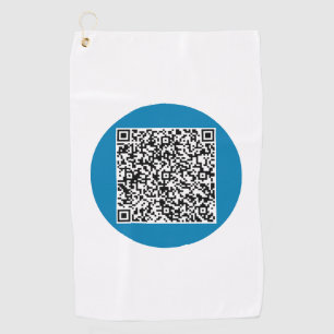 Your QR Code Scan Info Golf Towel Custom Colours