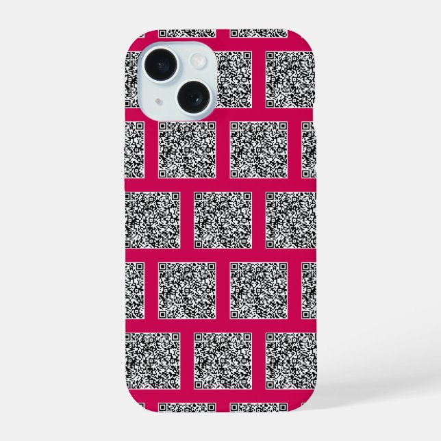 Your QR Code Scan Info iPhone Case Custom Colours (Back)