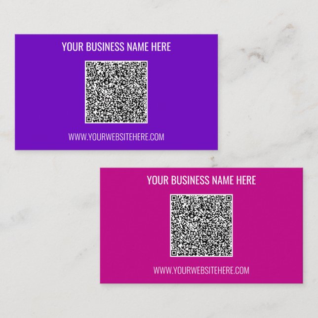 Your QR Code Scan Info Name Website Business Card (Front/Back)