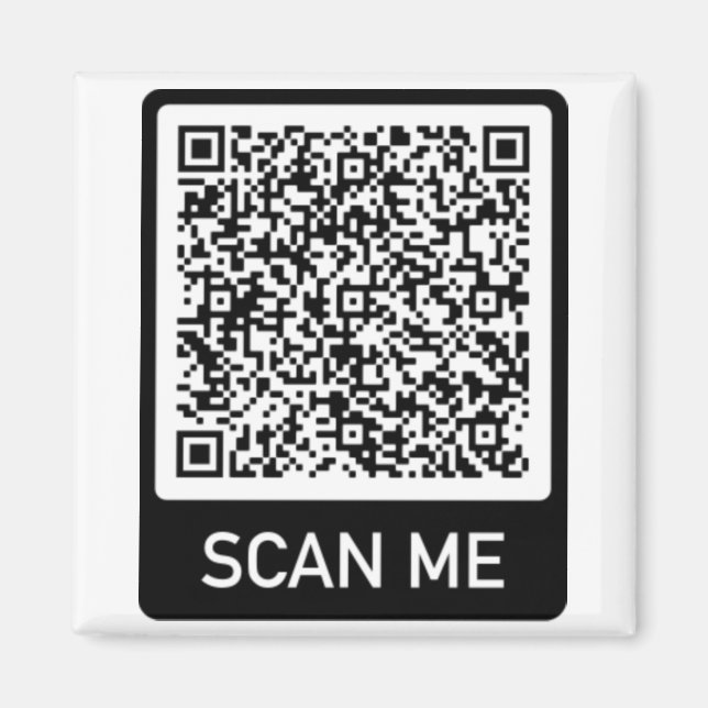 Your QR Code Scan Info Personalised Magnet (Front)