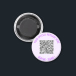 Your QR Code Scan Info Personalised Magnet Gift<br><div class="desc">Choose Colours and Font - Magnet with Your Special QR Code Info and Custom Text Personalised Modern Magnets Gift - Add Your QR Code - Image or Logo - photo / Text - Name or other info / message - Resize and Move or Remove / Add Elements - Image /...</div>