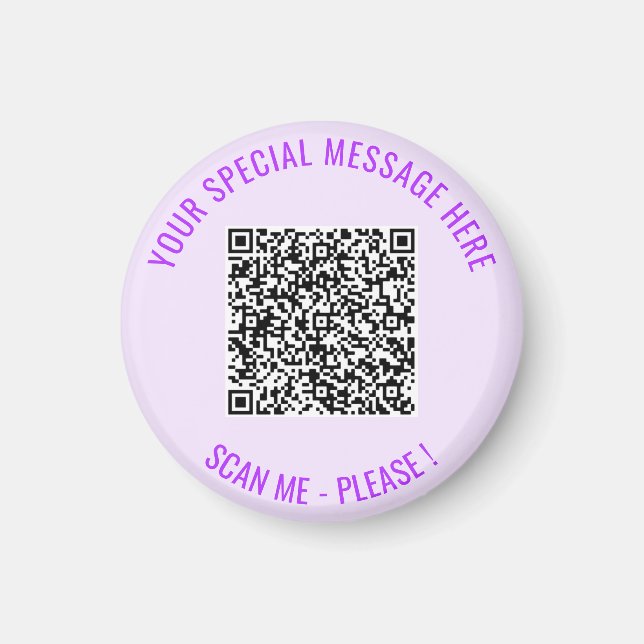 Your QR Code Scan Info Personalised Magnet Gift (Front)