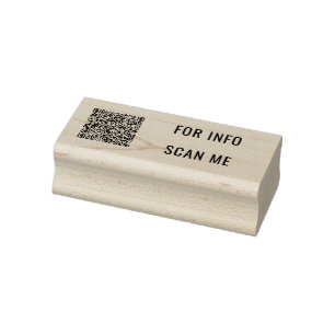 Your QR Code Scan Info Personalised Modern Stamp