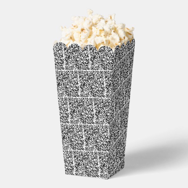 Your QR Code Scan Info Personalised Popcorn Box (Popped)