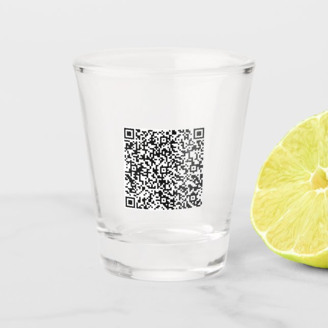 Your QR Code Scan Info Personalised Shot Glass (Front)