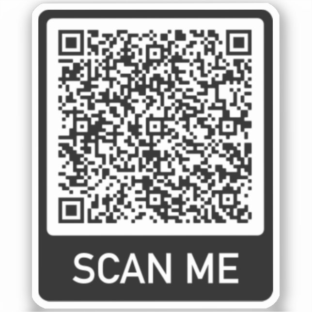 Your QR Code Scan Info Personalised Sticker (Front)