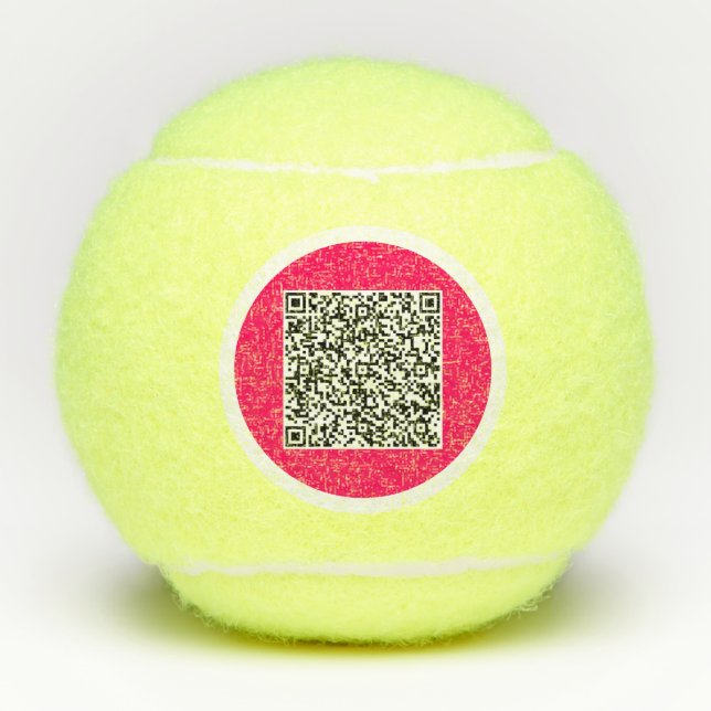 Your QR Code Scan Info Personalised Tennis Balls (Front)