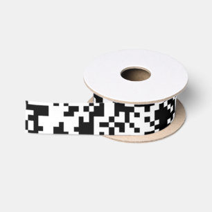 Your QR Code Scan Info Ribbon Custom Colours Satin Ribbon