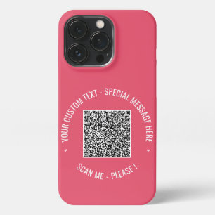 Your QR Code Scan Info Text and Colors iPhone Case