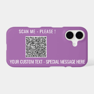 Your QR Code Scan Info Text and Colours iPhone Cas