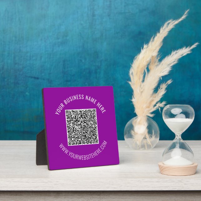 Your QR Code Scan Info Text and Colours Plaque Gif (Insitu)
