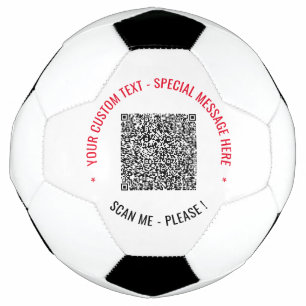 Your QR Code Scan Info Text and Colours Soccer Bal Football