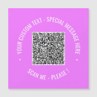 Your QR Code Scan Info Text Magnetic Greeting Card