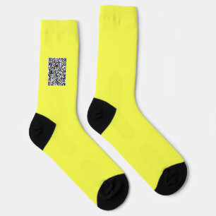 Your QR Code Scan Info Yellow Socks Custom Colours