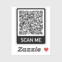 Your QR Code Scan Me Sticker Surprise Message Gift