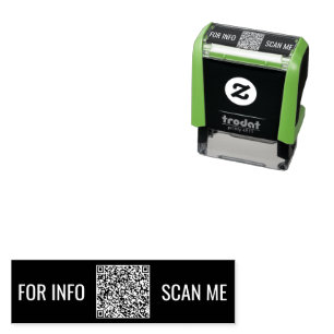 Your QR Code Scan Text Colour Self-inking Stamp