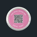 Your QR Code Special Message Gift Ring Template<br><div class="desc">Choose Colours and Fonts - Design Your Pwn Personalised Rings with Youe QR Code Scan Info and Custom Text Modern Ring / Gift - Add Your QR Code - Image or Logo - Photo / and Text - Name or other info / message - Resize and Move or Remove /...</div>