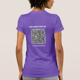 Your QR Code T-Shirt Business Name Website Info