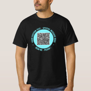 Your QR Code T-Shirt with Custom Text and Colours