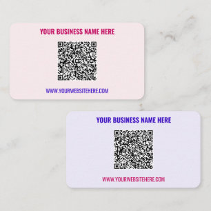 Your QR Code Text Info Promotional Business Card