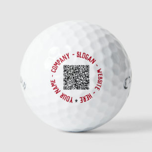 Your QR Code Text Personalised Golf Balls Example