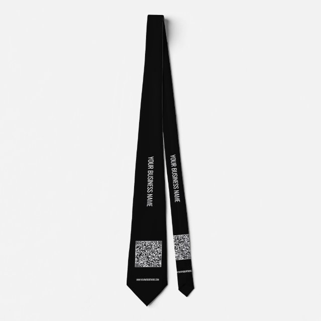 Your QR Code Tie with Custom Text and Colours (Front)