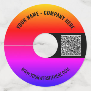 Your QR Code Wine Glass Tag Example Custom Text