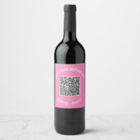 Your QR Code Wine Label Example with Custom Text