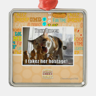 Your Queen, I takez her hostage Metal Tree Decoration