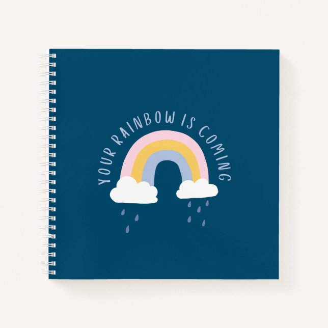 Your Rainbow Is Coming Gift Bag Notebook (Front)