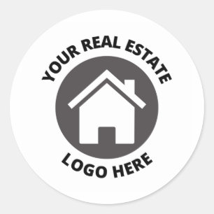 Your Real Estate Logo Here Classic Round Sticker