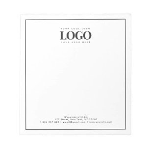 Your Rectangle Business Logo Here Minimal Border Notepad