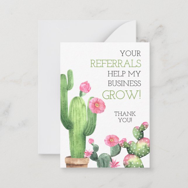 Your Referrals Help Business Grow Card (Front)