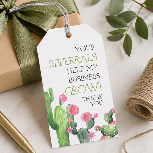 Your Referrals Help Business Grow Gift Tags